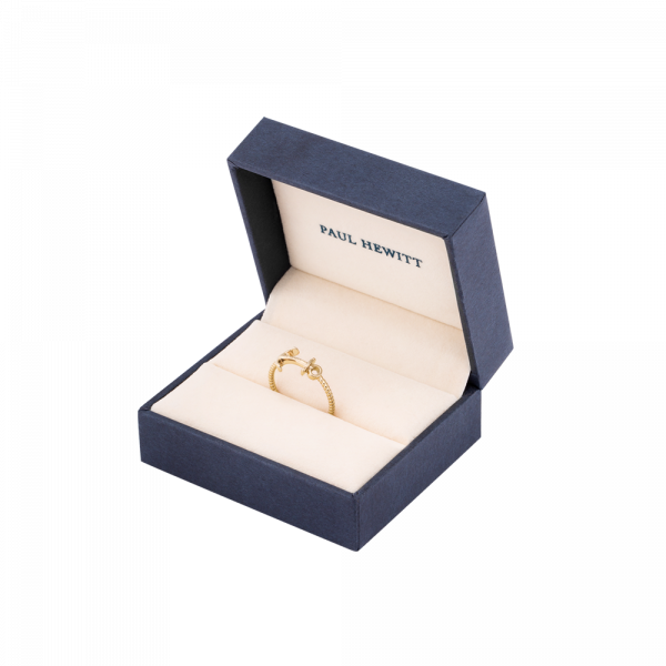 Paul Hewitt Bague Anchor Rope Or Jaune