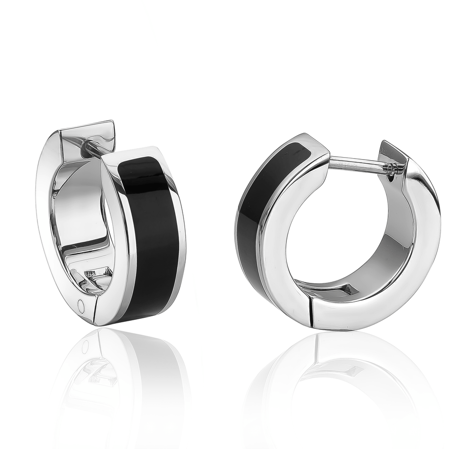 Black Inlay Earrings