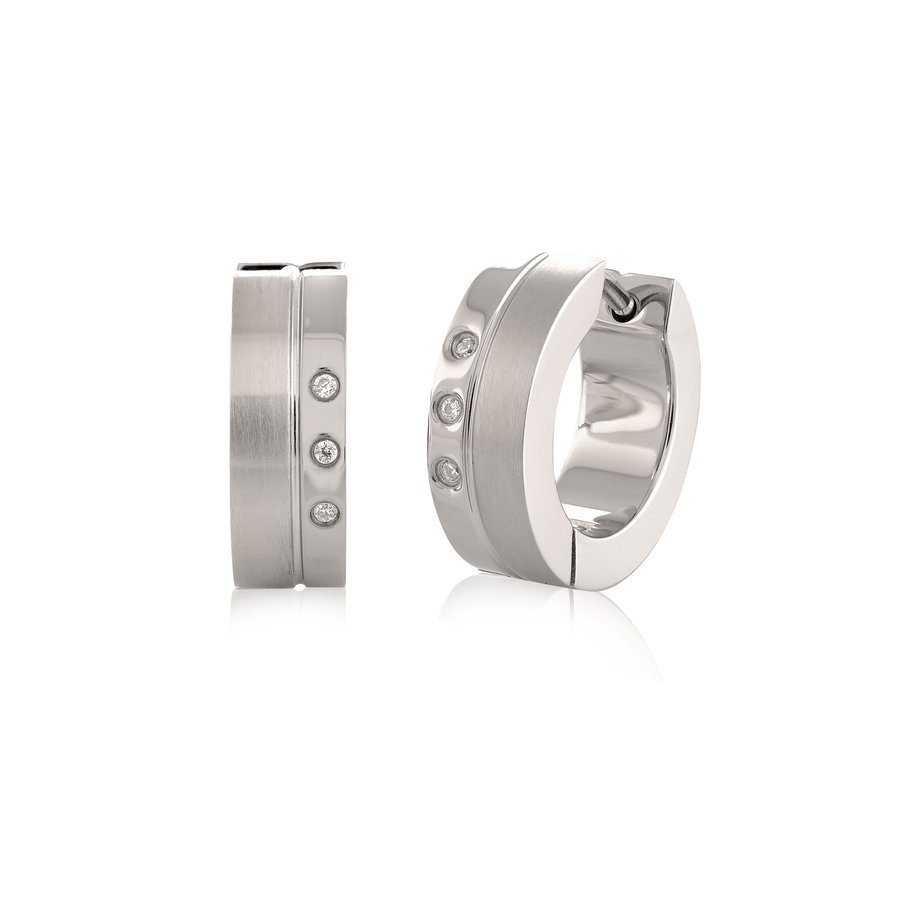 Bezel CZ Earrings