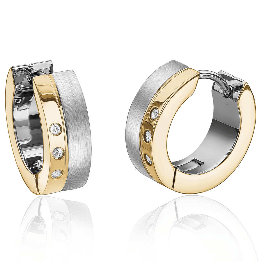Bezel CZ Earrings