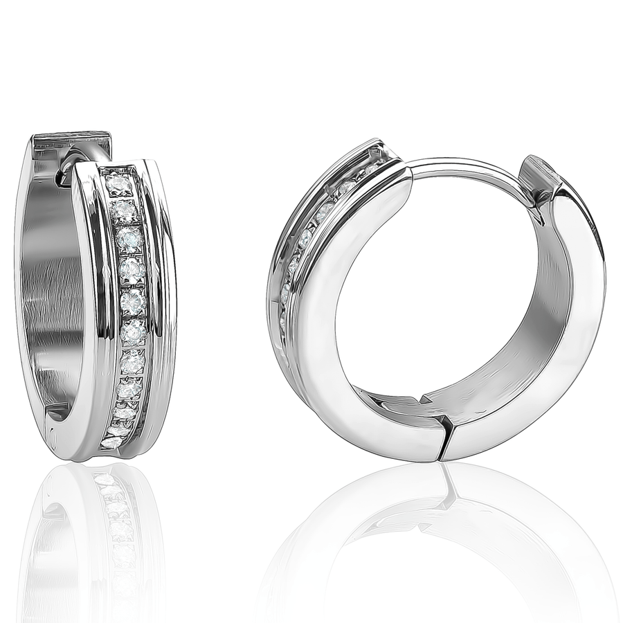 CZ Channel Earrings