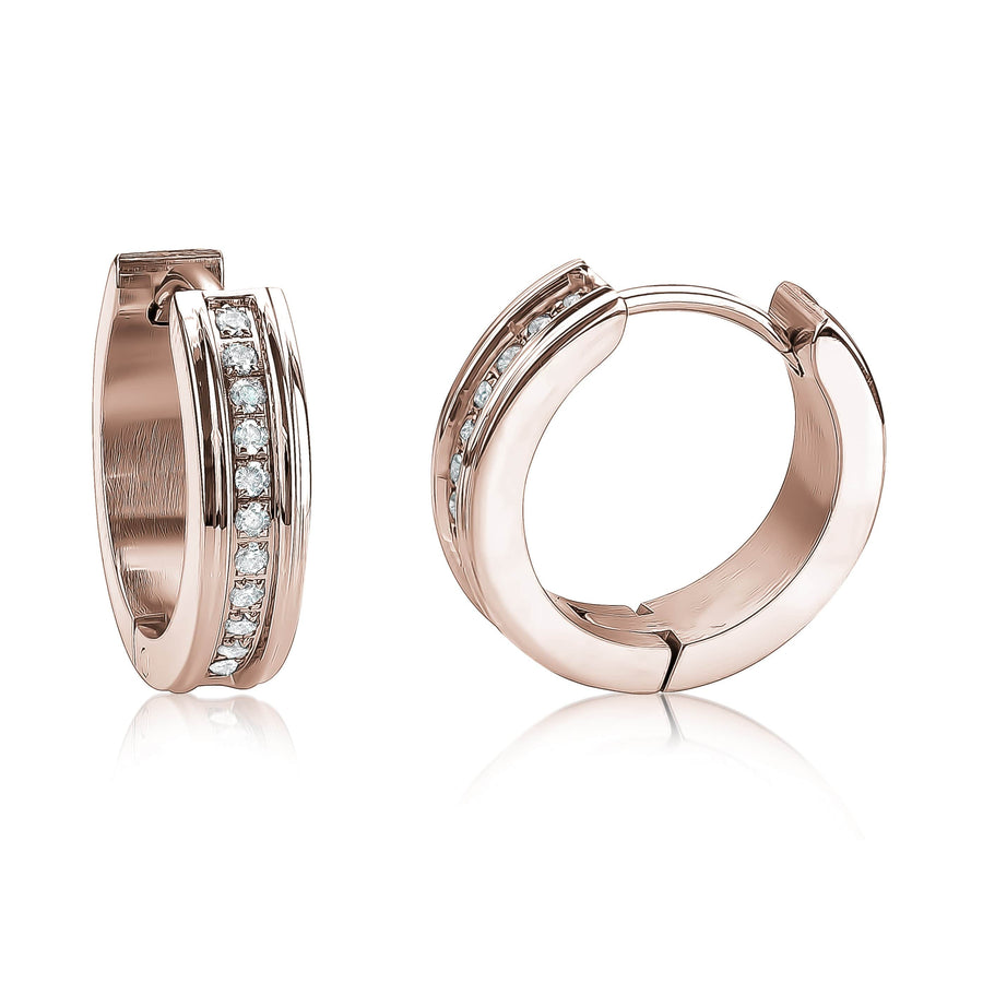 CZ Channel Earrings