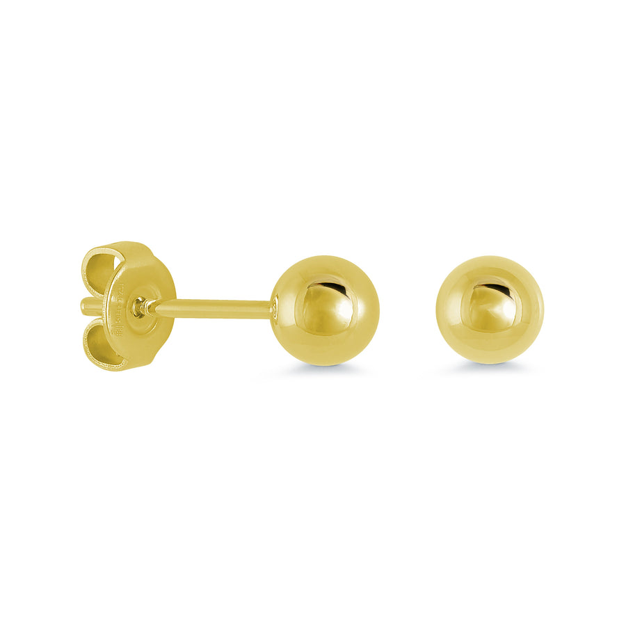 6MM POLISHED BALL EARRINGS