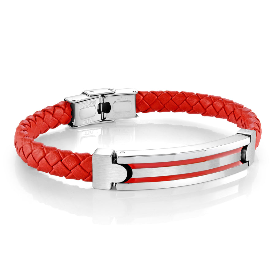VERMILION LEATHER BRACELET