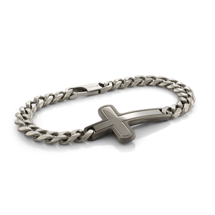 8MM CURB CROSS BRACELET