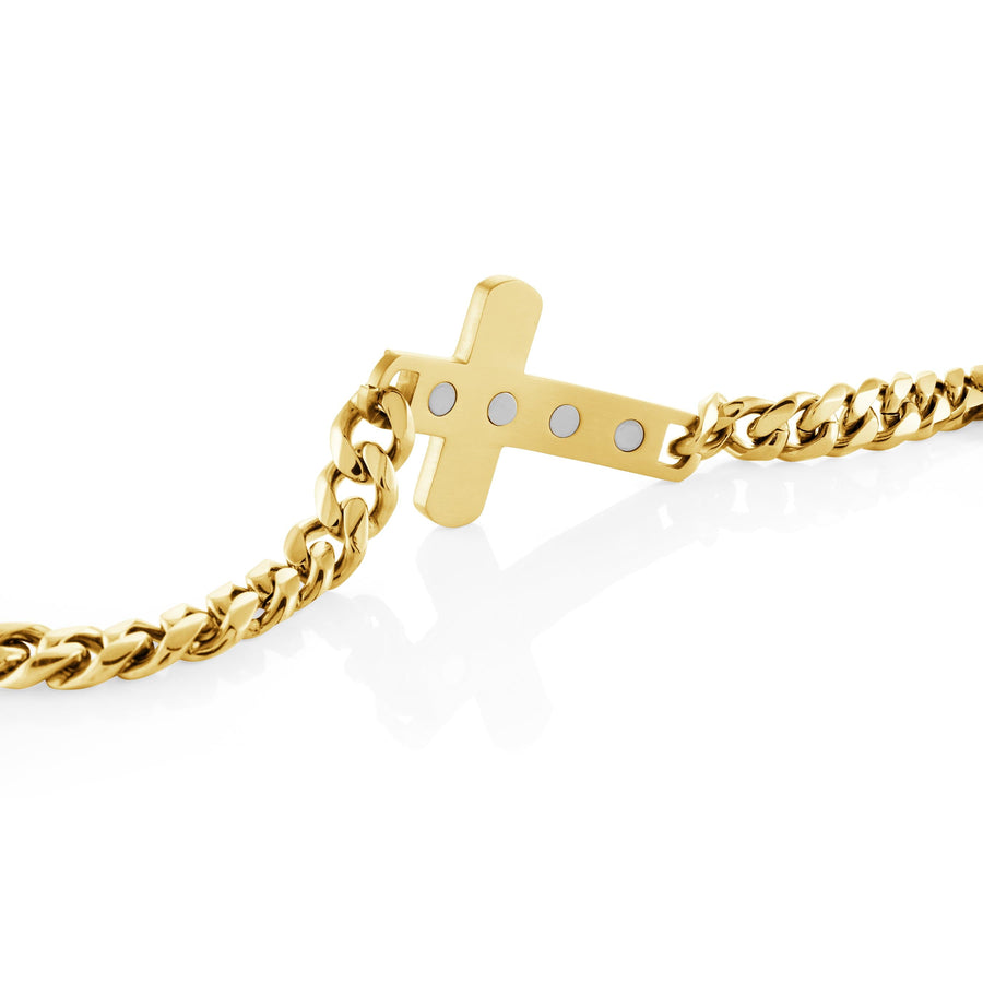 8MM CURB CROSS BRACELET
