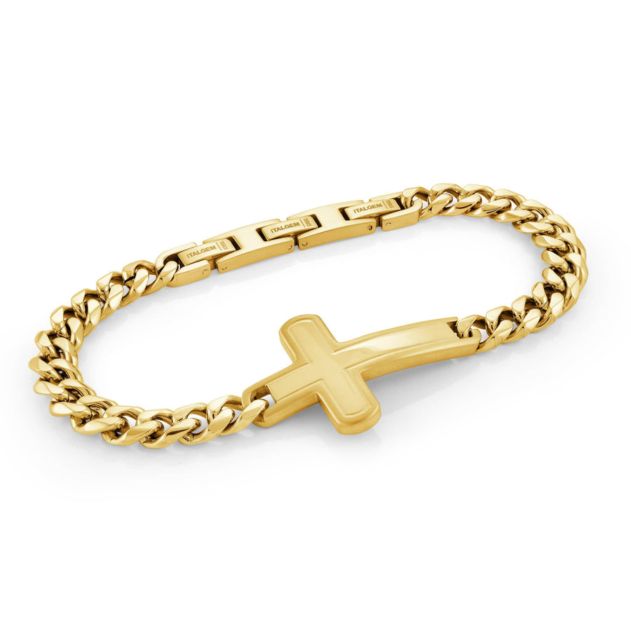 8MM CURB CROSS BRACELET