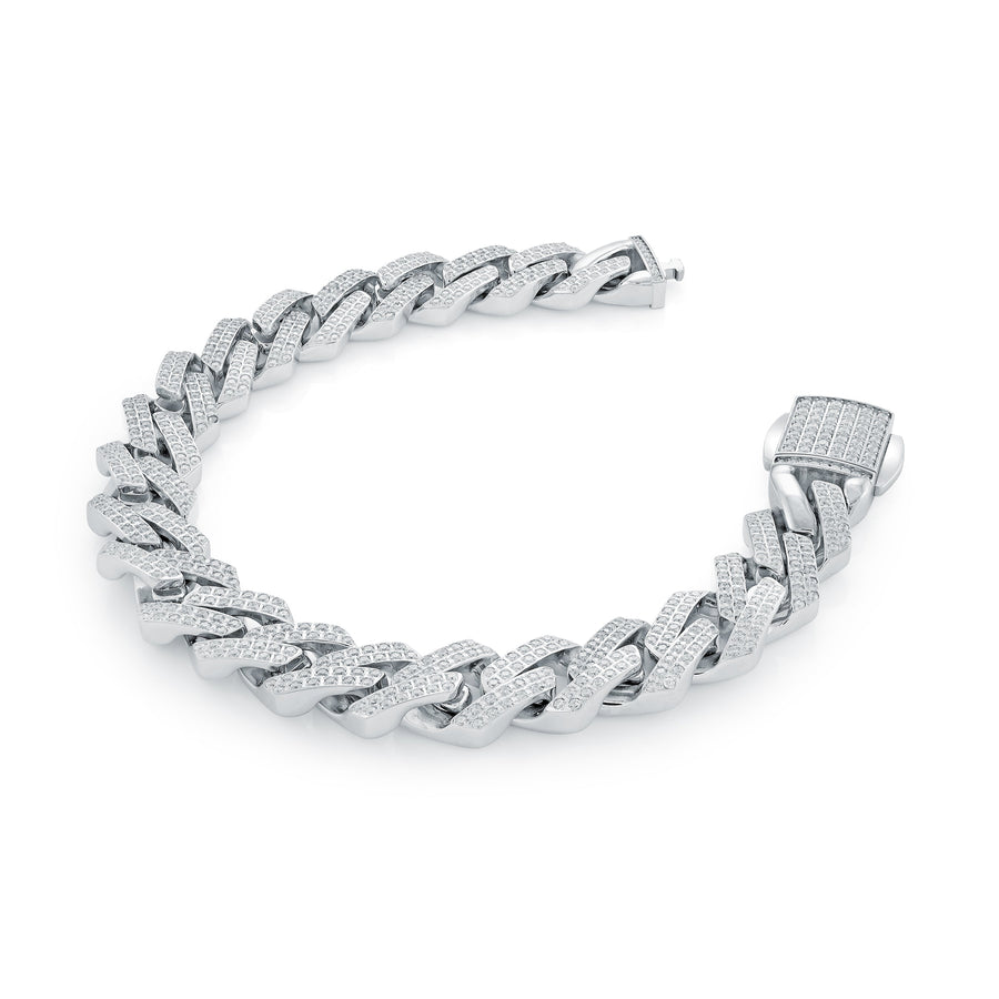 12MM S-Cuban CZ Bracelet