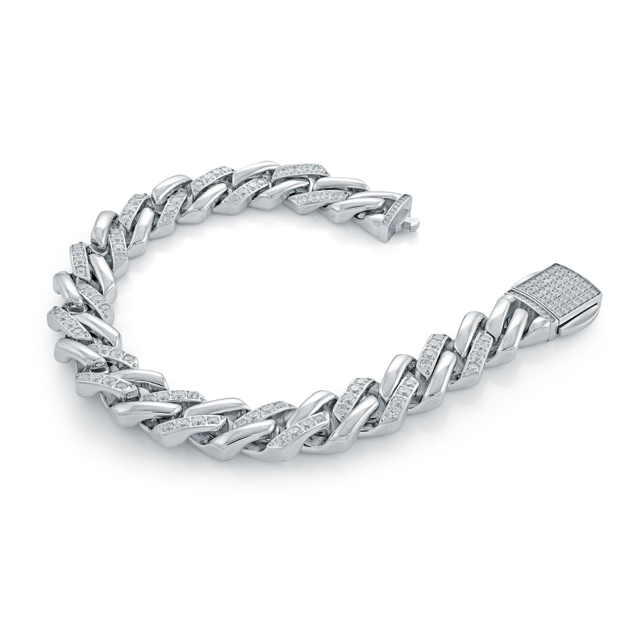 13MM S-Cuban CZ Bracelet