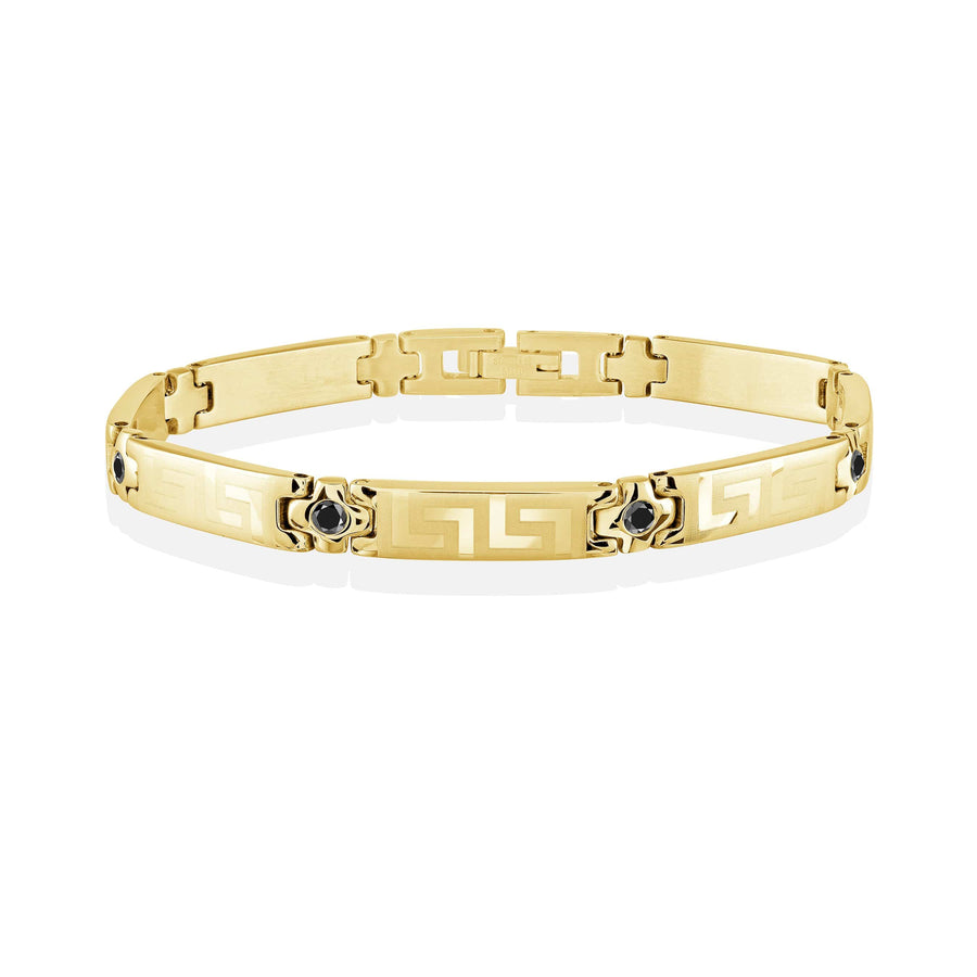 Greek Key Gem Bracelet