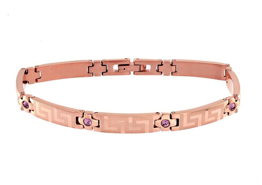 Greek Key Gem Bracelet