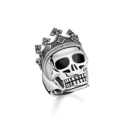 Bague tête de mort couronne