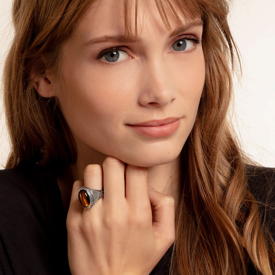 Bague marron