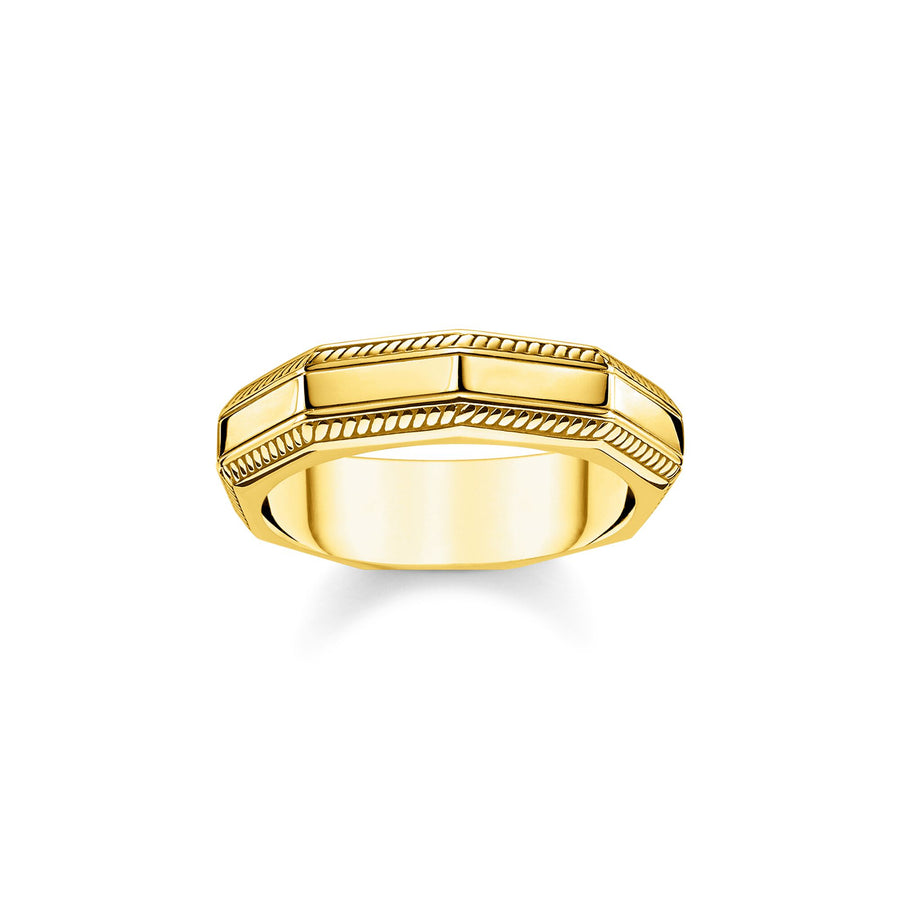 Bague anguleux or