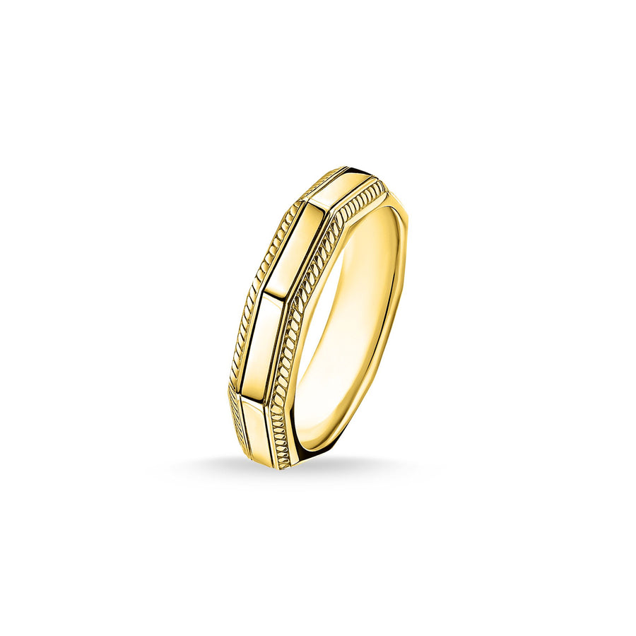 Bague anguleux or
