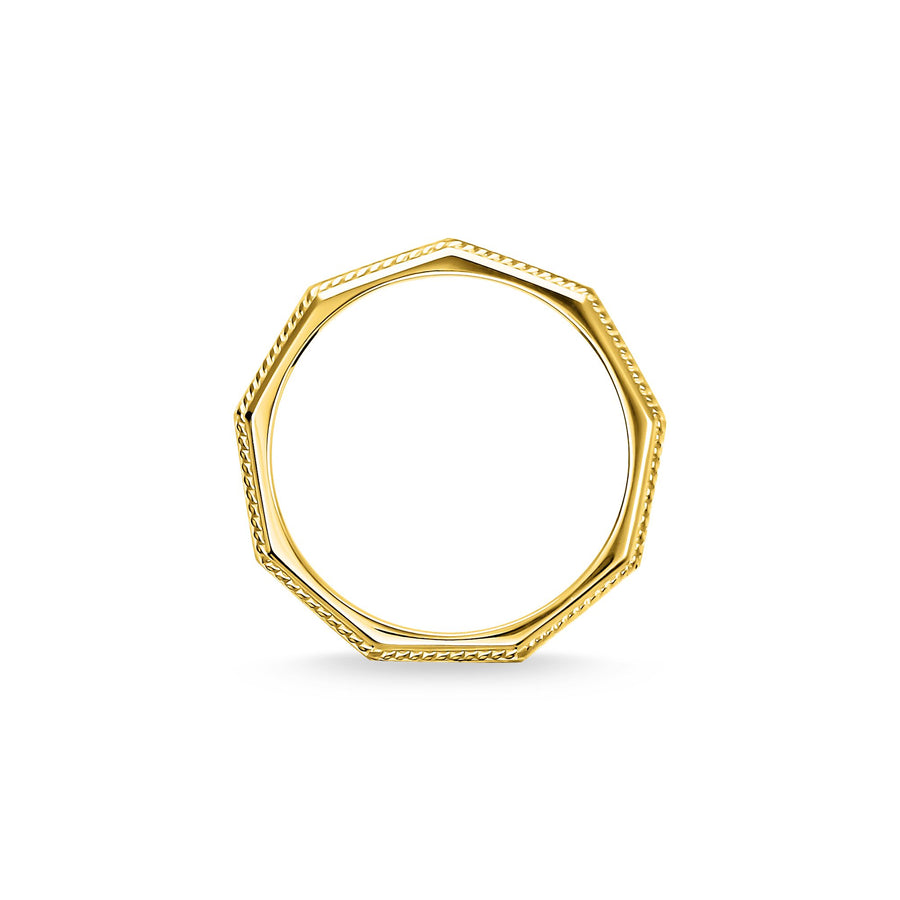Bague anguleux or