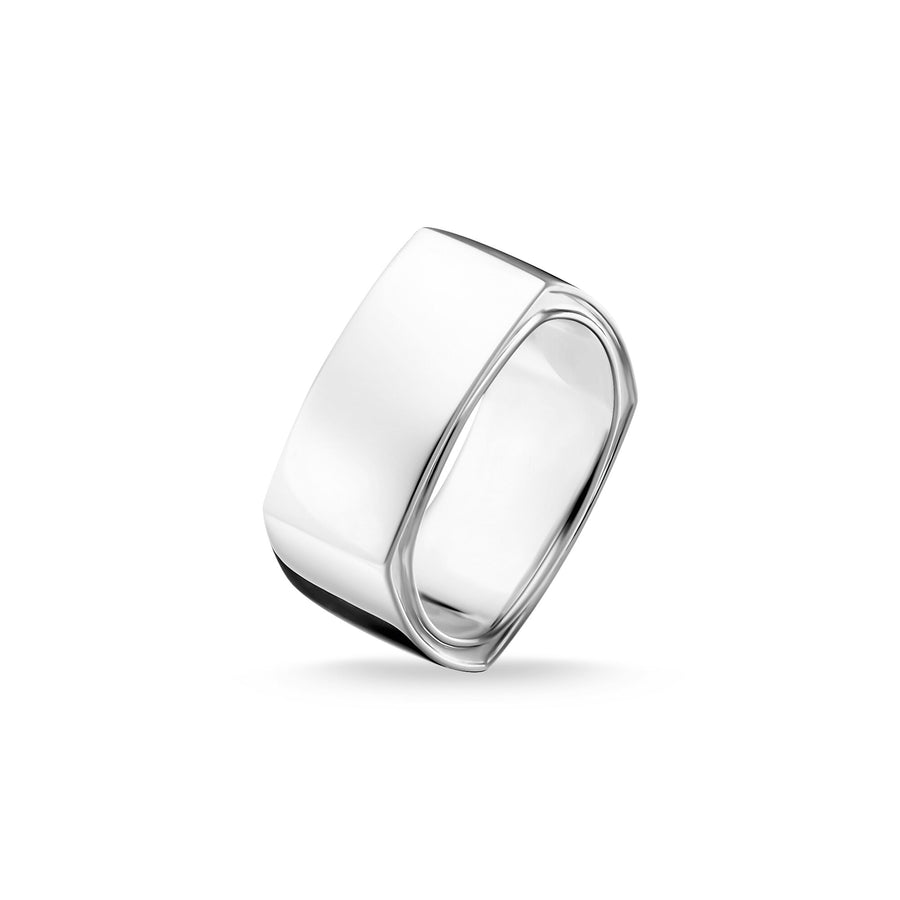 Bague quadrangulaire argent