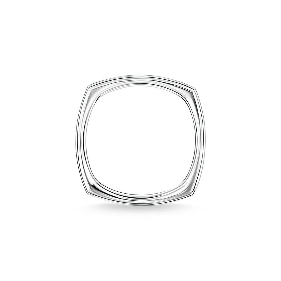Bague quadrangulaire argent