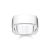 Bague quadrangulaire argent