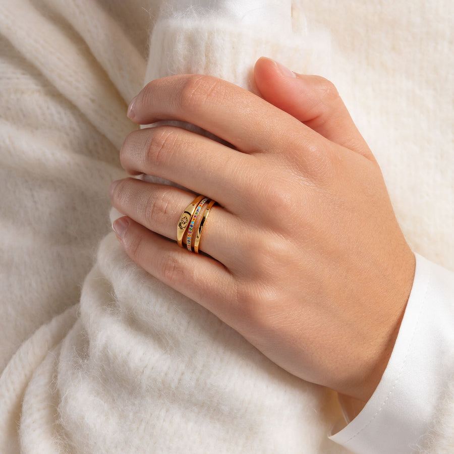 Bague étoile or