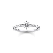 Bague étoile pierres argent