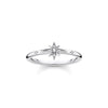 Bague étoile pierres argent
