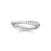 Bague double billes d'argent