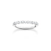 Bague pierres blanches argent