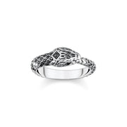 Bague noirci serpent