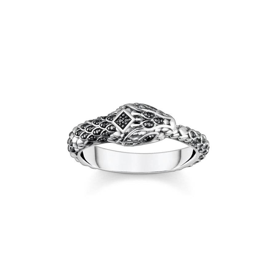 Bague noirci serpent