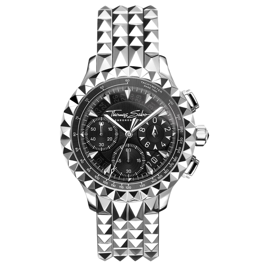 montre pour homme Rebel at Heart Chronograph argent noir
