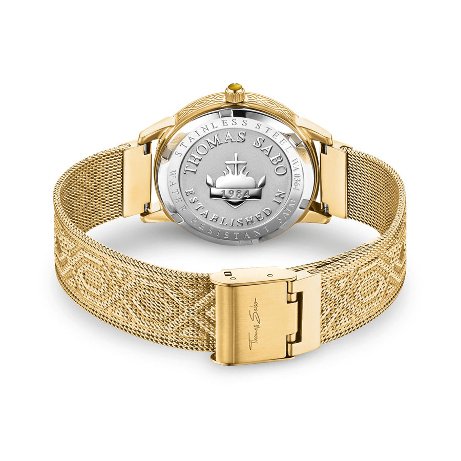 montre pour femme Garden Spirit oeil-de-tigre or