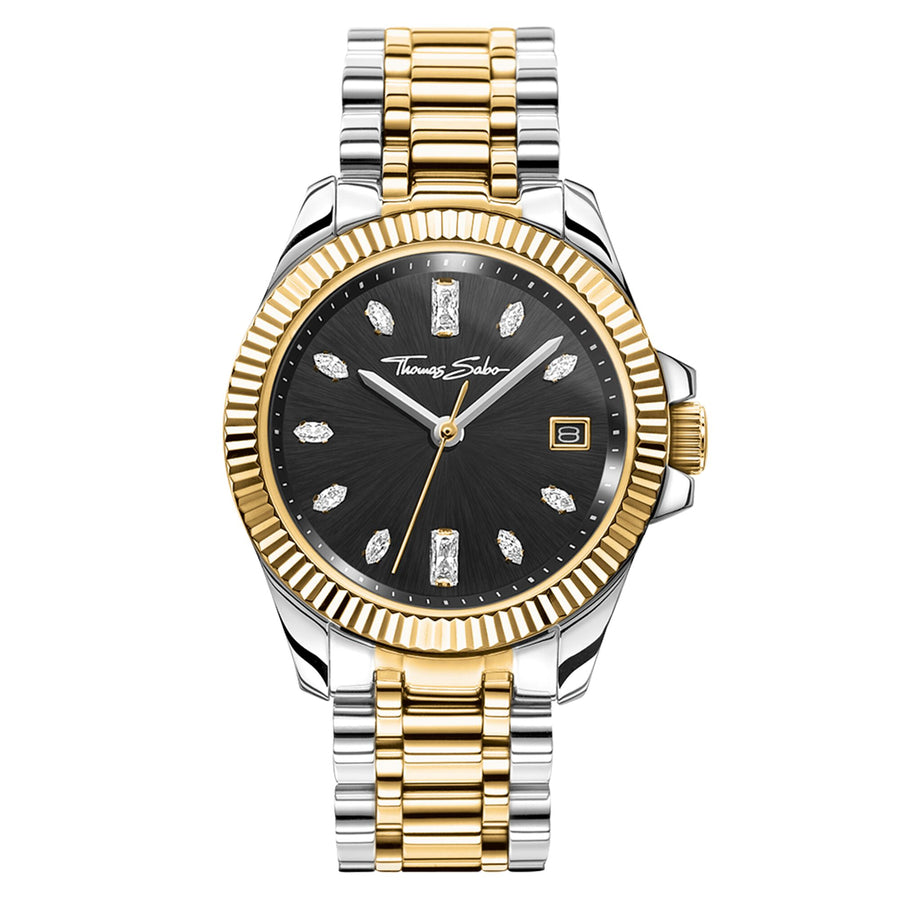 Montre pour femme bicolore or argent
