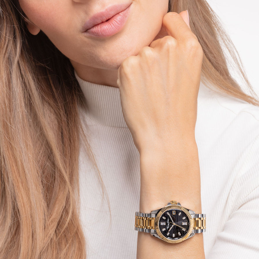 Montre pour femme bicolore or argent