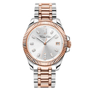 Montre pour femme bicolore or rose argent