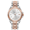 Montre pour femme bicolore or rose argent