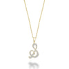 DIAMOND SCRIPT INITIAL PENDANT W/CHAIN