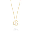 DIAMOND MINI INITIAL PENDANT W/CHAIN