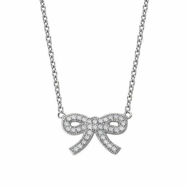 CRISLU Collier boucle pavé délicat