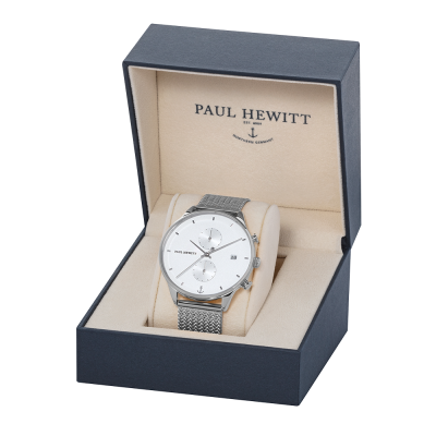 Montre Chrono White Sand Argenté Woven Mesh - VENTE FINALE