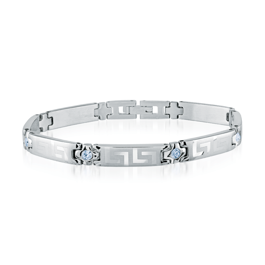 Greek Key Gem Bracelet