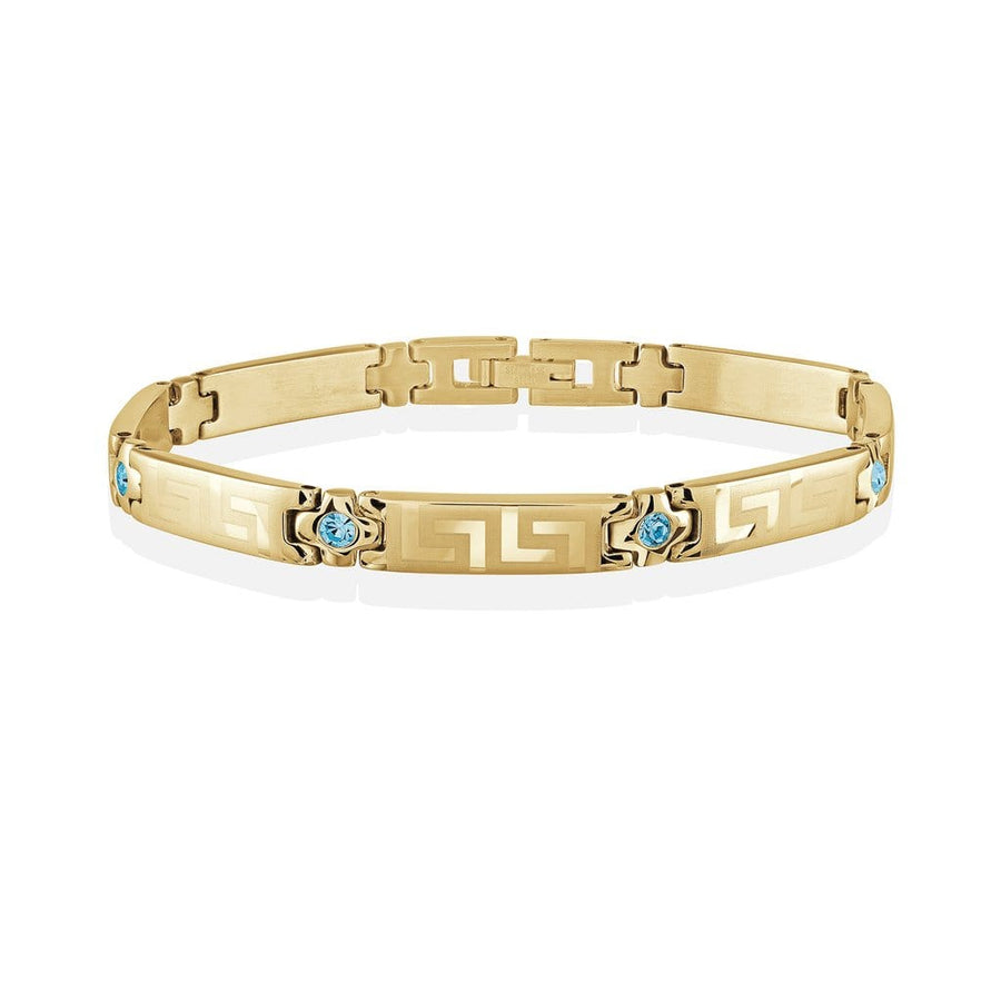 Greek Key Gem Bracelet