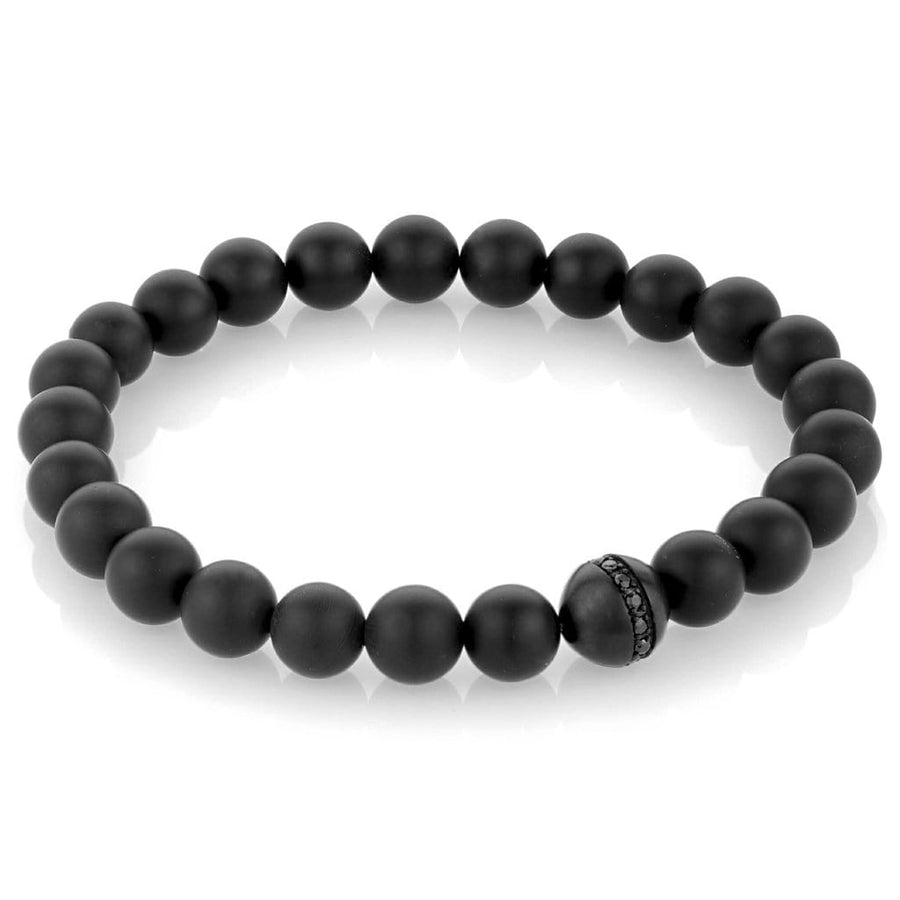 NERO CZ BEAD BRACELET