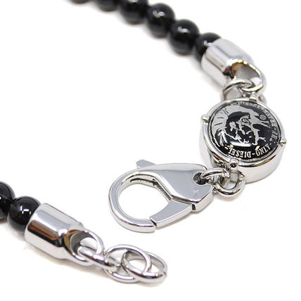DIESEL Bracelet agate noir pour homme