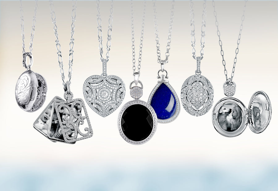 Médaillon locket oval réversible