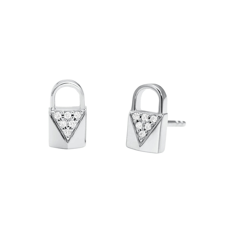 MK Boucles D'oreilles cadenas pavé