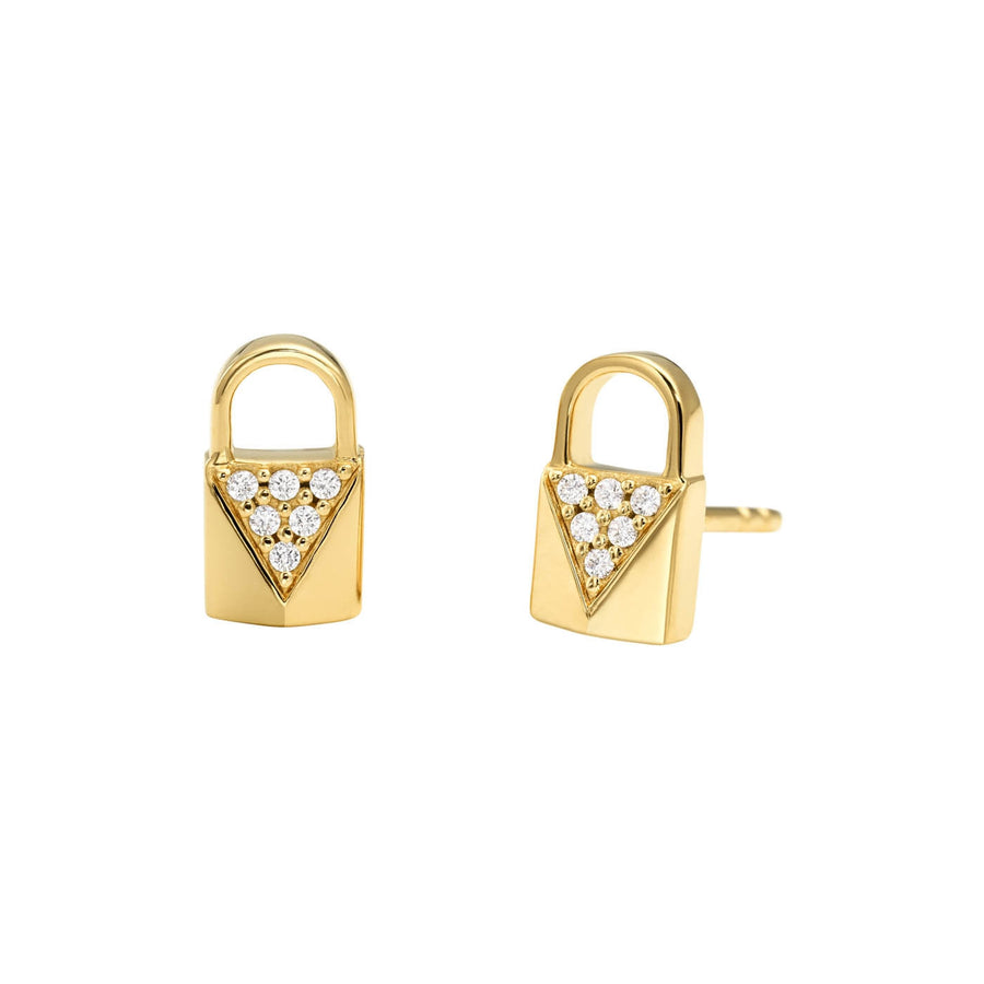 MK Boucles D'oreilles cadenas pavé