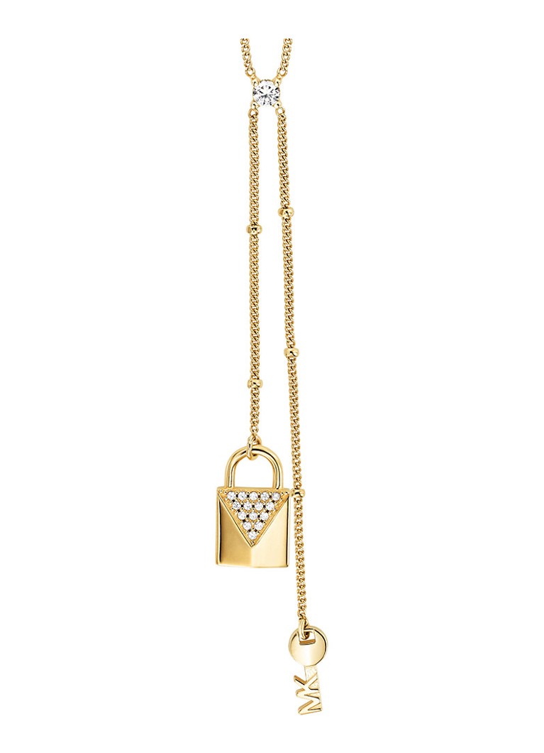 MK Collier avec joli pendentif cadenas et clé