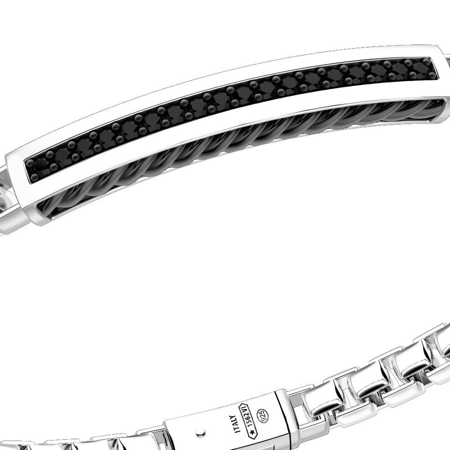 ZANCAN Bracelet Cosmopolitan avec mailles venitienne et spinels